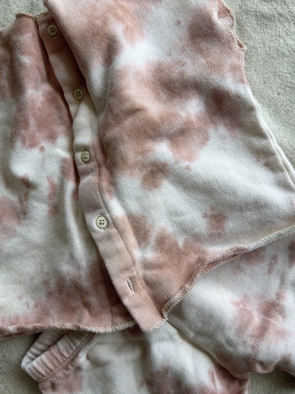 Zara Kids Tie-Dye Two-Piece Set in White and Brown